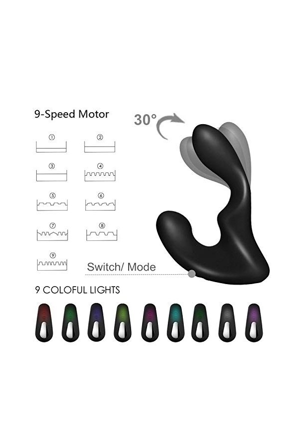 Prøstate Vïbraror masculin, jouets de stimulation de Prøstate pour hommes jouet de massage stimulateur de message Masaager, c