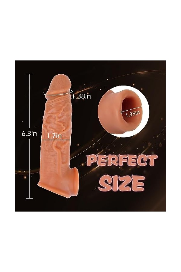 Godemichet Pour Femme - Godemichet de Texture de Peau Réaliste Couleur de peau - Godemichet Homme gode pour homme et femme h9