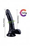 Petit gode ventouse realiste noir pour homme femme gay, noir, godemichets anale sextoyse pour femme j4c