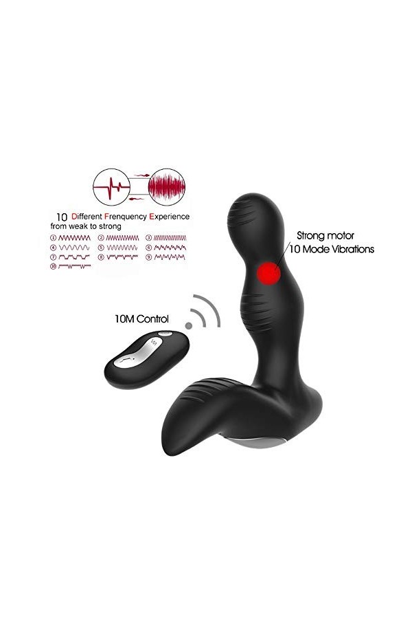 Masseur Prostàté Sans Fil Silicone Vibrations de Homme Plùg Ànâlé Fémmé Hómmé 7 Modes Vîbrante Stimulateur ImperméableOF634