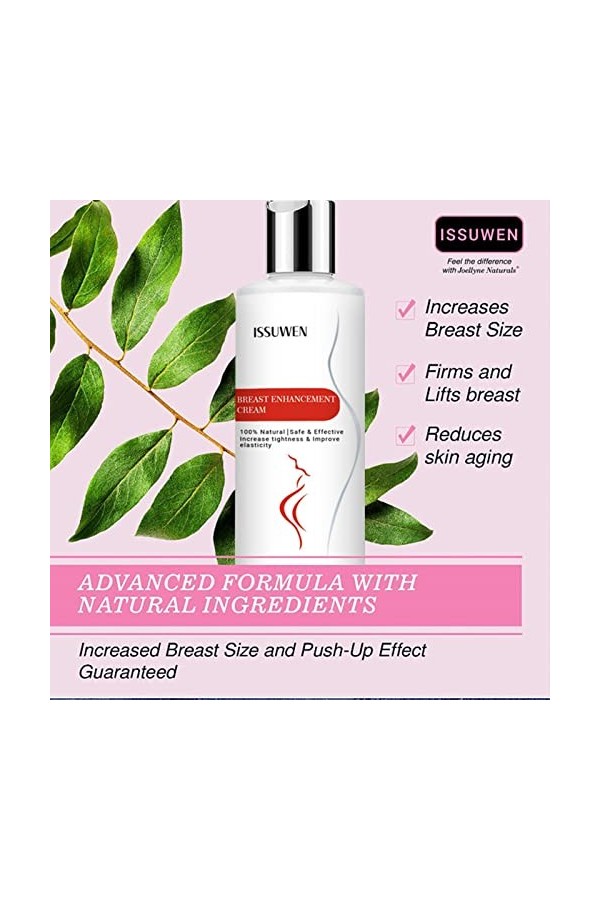 HIFONI Crème damélioration des Seins - 4 FL crème pour lélargissement du Sein | Crème raffermissante et liftante pour léla