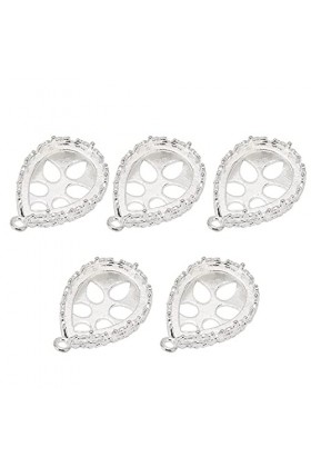 Bijoux Pendentif Base, 5 Pcs DIY Pendentif Plateaux Pendentif Base pour la Famille pour la Fête