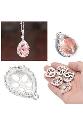 Bijoux Pendentif Base, 5 Pcs DIY Pendentif Plateaux Pendentif Base pour la Famille pour la Fête