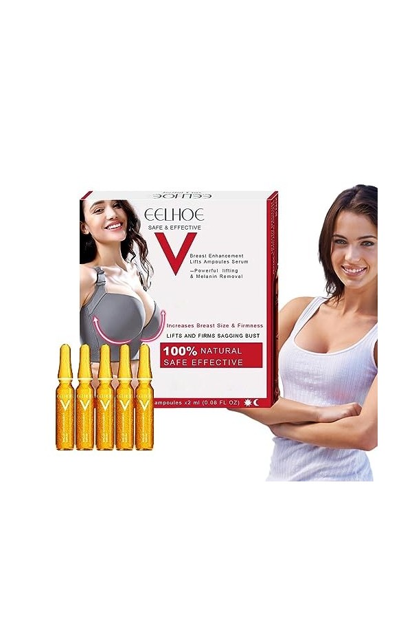 Sérums damélioration Mammaire, Essence dampoules repulpantes et liftantes pour Les Seins Plus Gros | Ampoules dessence raf