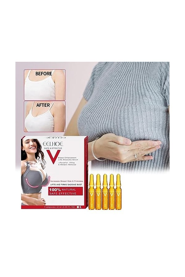 Sérums damélioration Mammaire, Essence dampoules repulpantes et liftantes pour Les Seins Plus Gros | Ampoules dessence raf