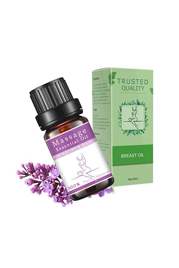 Horypt 2 Pcs Huile pompage Mammaire | Huile Poitrine Anti-relâchement et raffermissante - Huile Massage du Sein, raffermissan