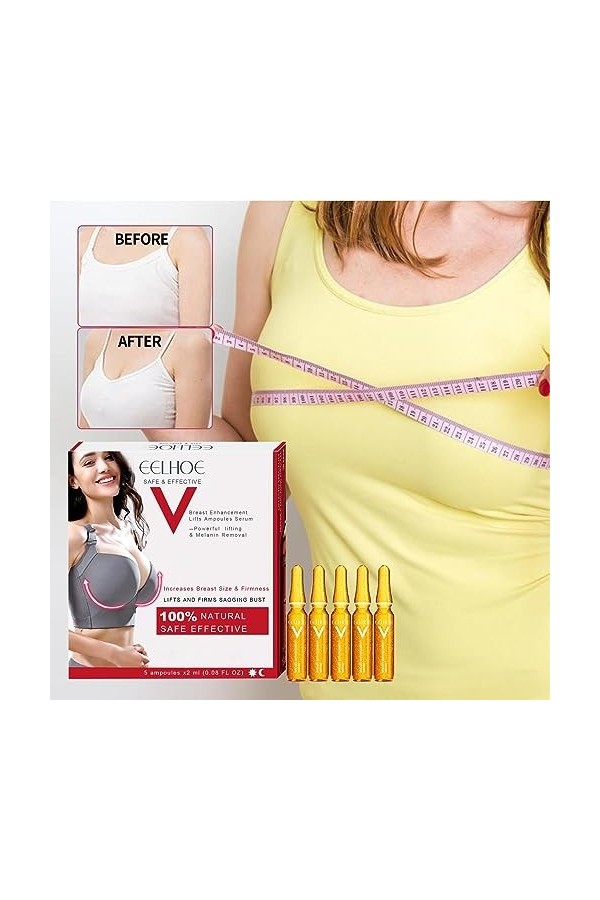 LEVABE Lifting des Seins | Essence dampoules mammaires pour des Seins Plus Gros, Plus dodus et soulevés - Essence repulpante