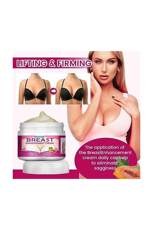 woyufen Crème damélioration des Seins, Croissance Mammaire pour lélargissement et lamélioration, Crème hydratante Pratique