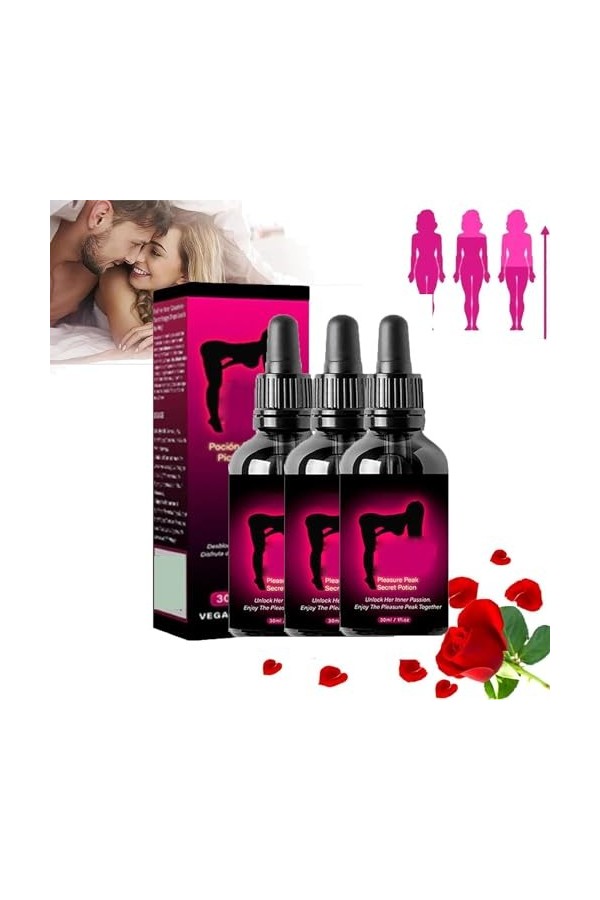 FusionFire Pleasure Peak Potion secrète, Élixir Passion DesireFusion, Gouttes Heureuses Secrètes, Gouttes Orales Pleasure Pea
