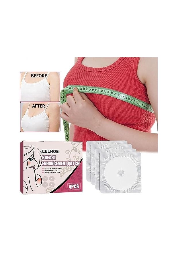 4 pièces/boîte naturel taille kératopeptide Protein Patch Enhancer Améliorer laugmentation thoracique Confortable Pad Breast