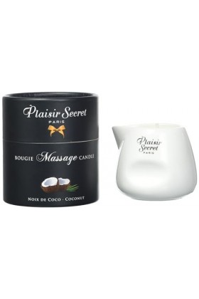 Plaisirs Secrets Bougie de Massage Gourmande Parfum Noix de Coco 80 ml