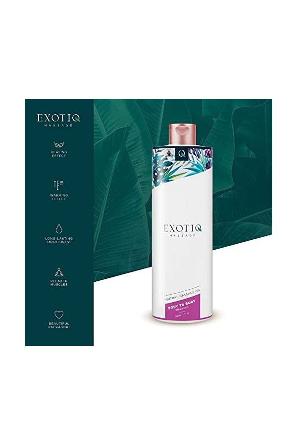 Exotiq Neutral Massage Oil - Warming Body to Body, 500ml