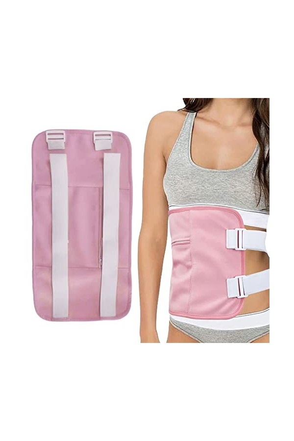 Reheyre Pack dhuile de ricin pour la désintoxication du foie avec sangle élastique réglable, kit dhuile de ricin bio réutil