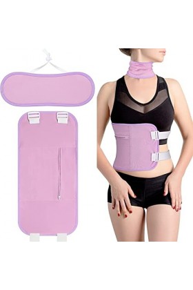 Reheyre Pack dhuile de ricin pour la désintoxication du foie avec sangle élastique réglable, kit dhuile de ricin bio réutil