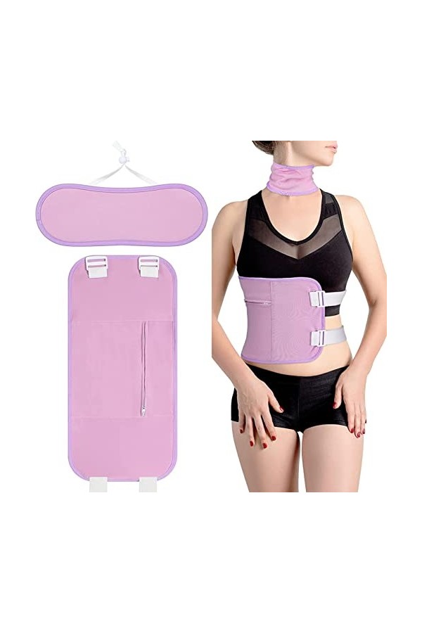 Reheyre Pack dhuile de ricin pour la désintoxication du foie avec sangle élastique réglable, kit dhuile de ricin bio réutil