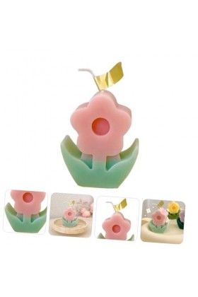 Mobestech 1 PC Bougie Parfumée Fleur Jolies Bougies De Maison Bougie Aromatique Table Époxy Cristal Résine Époxy Moule De Mou