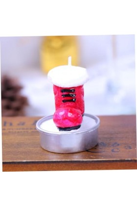 GLEAVI 4 Pièces 1 Boîte Bougies De Noël Décoration Accessoire Matériau Premium Fenêtre Festive Cadeaux DAnniversaire Bottes 