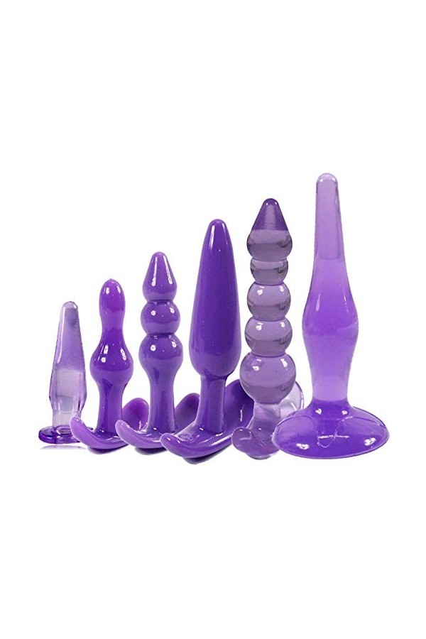 ARKNAV 6Pcs Ànâl Plûg Débutants Siliconés Sét - Jéux Dé Rôlé - Méilléuré Idéé Pour Coffrét Cadéau Dé Coéur, Jouéts Stimulatéu