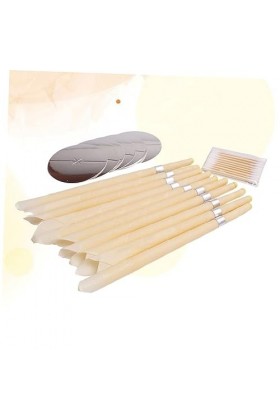 Mobestech 10 Pièces cônes pré-roulés cérumen bougies de cire doreille cônes de papier à rouler auriculaire cire dabeille bo