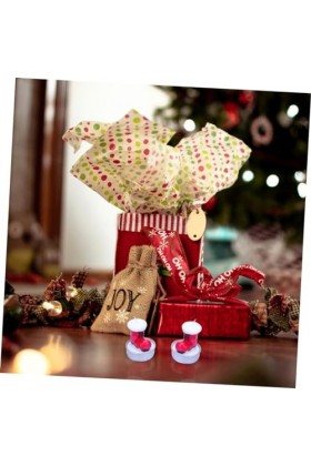 CLISPEED 4 Pièces 1 Boîte bougies simulées dintérieur bougies parfumées de noël bougie aux fraises décor de bottes de père n