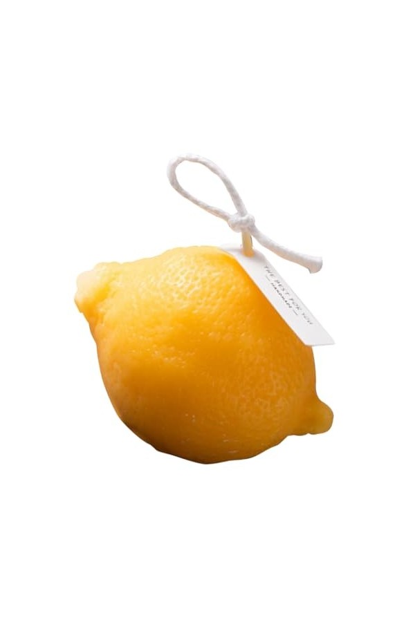 Mobestech 1 Pc Bougie aromathérapie citron ornement pour la maison bougie parfumée en forme de citron décor bougie parfumée p