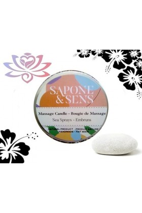Bougie de Massage Artisanale "Embruns" - Fabrication Française