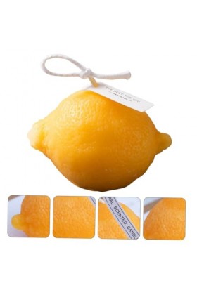 Gatuida 2 Pièces Bougie aromathérapie citron bougies volcaniques ornement pour la maison décor bougie aromathérapie à la cire