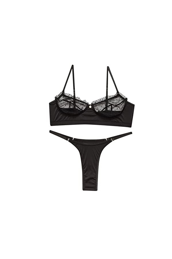 Ensemble de lingerie érotique pour femme Sexy Sexy Licol Dentelle Sous-vêtements Femme Lingerie Sexy Ceinture Vêtements de Nu