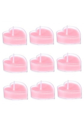 Healvian Bougies Parfumées En Forme De Cœur Accessoires De Jeu Bougie Chauffe-Plat 27 Pièces