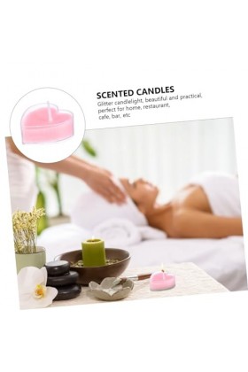 Healvian Bougies Parfumées En Forme De Cœur Accessoires De Jeu Bougie Chauffe-Plat 27 Pièces