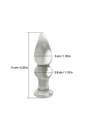 HOTCOS Ànâl Set Plug En Forme de Cœur En Verre AMal PlUgs Avec Bijoux Diamants Pour Fémmés Et Hömmés Bùtt Plùgs BegiNners 