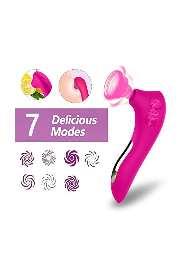 Moguueao Vîbrømásseúrs Fẹmînin Ġødẹ Fémmé Clìtøridîén Súcëúr Sîlencieux 7 * 5 modes，Sèxtôyse Couple Plaîsir Femme Šèẋ Tøýs Fe