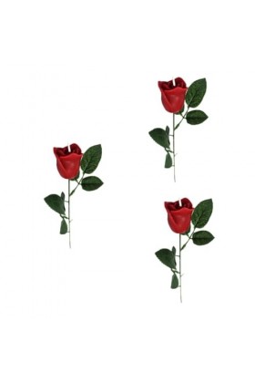 Healvian Bougies Roses En Plastique 3 Pièces Roses De Thé Parfumées