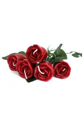 Healvian Bougies Roses En Plastique 3 Pièces Roses De Thé Parfumées