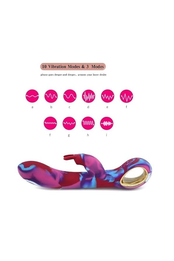Ŝěxě Vîbrómásseur lapin 3 en 1 point G - Vîbrómásseur lapin pour femme - Vîbrómásseur lapin pour femme - Vîbrómásseur Vîbrómá