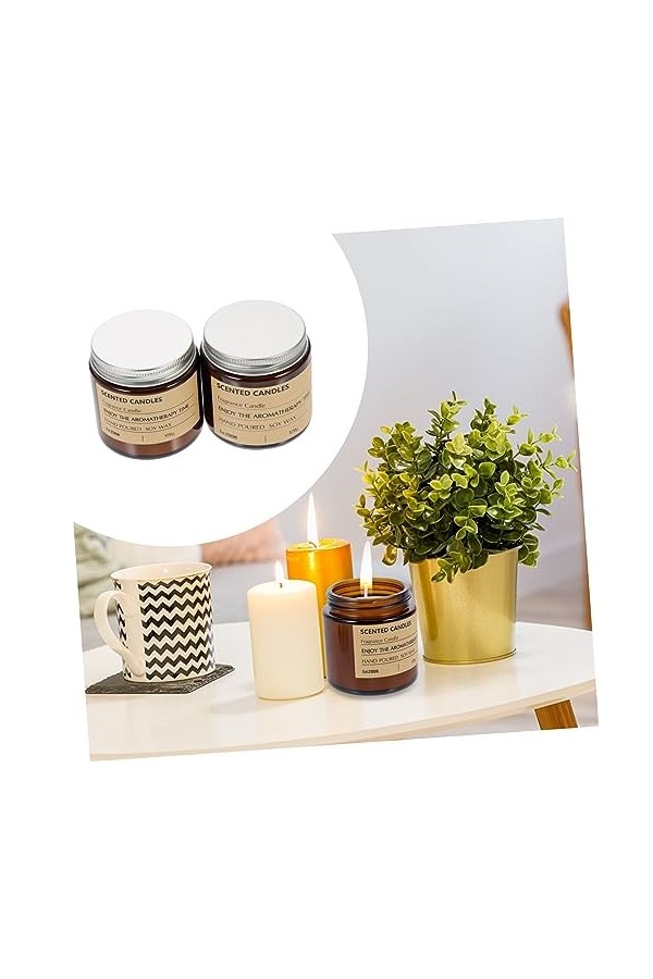 Gatuida Bougies Parfumées En Verre 2 Pièces Produits Ménagers