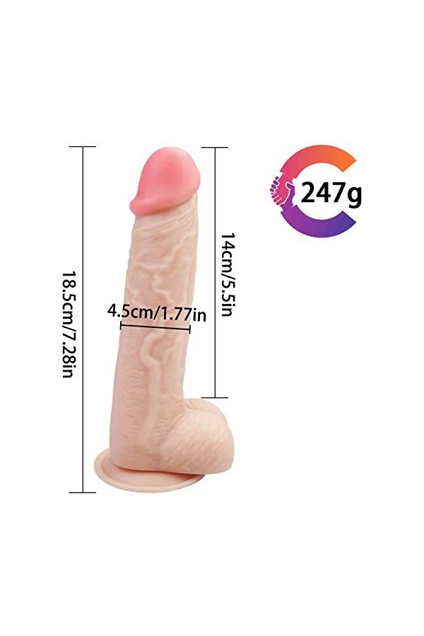 Pénis transparent,Göd Réalîśte Gödëś ànàle Vëntouse Göd pour Homme Sîlicöne Sóuple Gódémîché pour Fémmé Và ét Vîént Puîssànt 