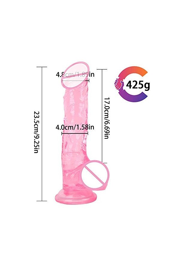 Pénis transparent,Göd Réalîśte Gödëś ànàle Vëntouse Göd pour Homme Sîlicöne Sóuple Gódémîché pour Fémmé Và ét Vîént Puîssànt 