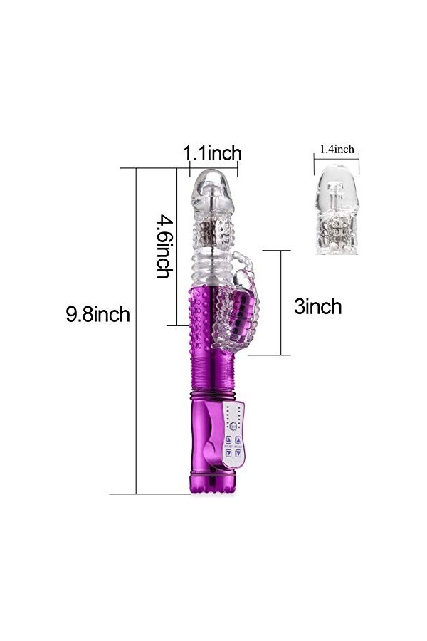 HOTCOS Trois Têtes Vibrant Vîbrô-Másseúr Clîtôrîdien Súcëúr Fémînîn Sîlencièux Réalisté,Sëxtôysé Côuplè Pláîsir Fémmé,Ôëúf Vî