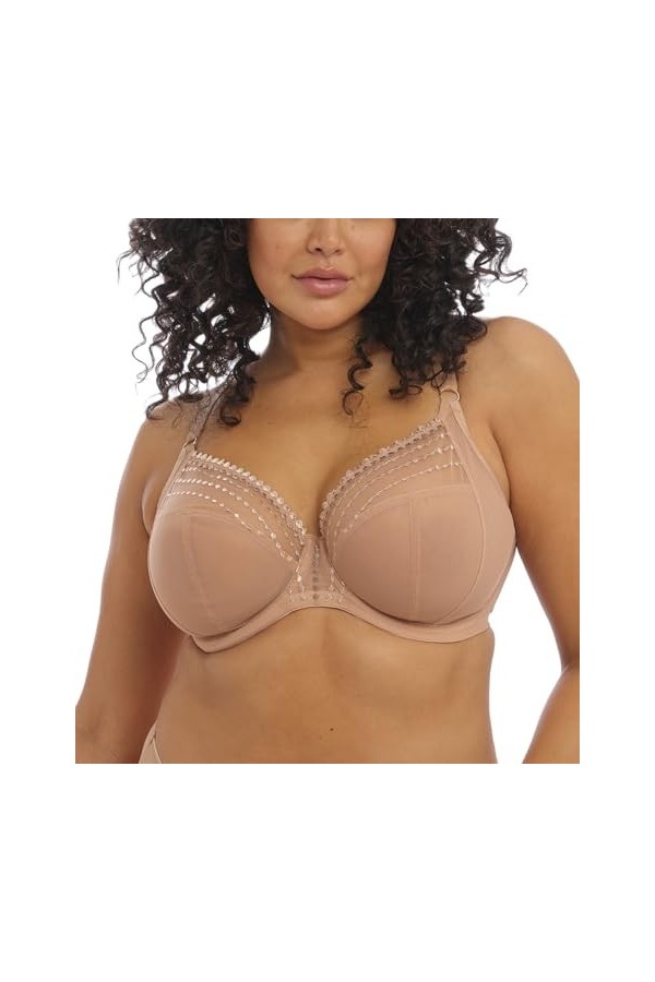 Elomi - Reggiseno modello Matilda da donna, sfoderato, con ferretto e gancio a J. - Marrone34 / 34J