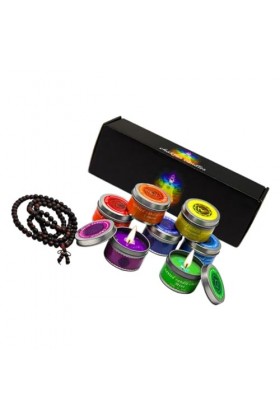 Healvian 1 Ensemble Chakras Pierre Bougie Ornement Décor Le Cadeau Bougies De Soja Cadeau Bougies De Cire De Soja Mise En Scè