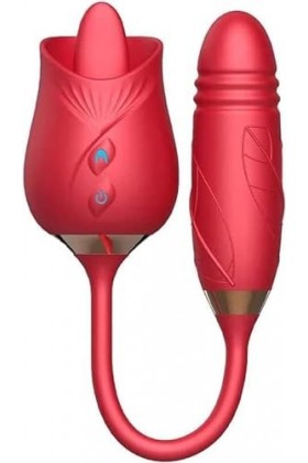 Vîbrømásseúrs Fẹmînin Pôint Ġ Forme de Rose Lángue Vîbrant pour Femme Clítõrídīén Súcéur Víbréūr Récharge USB Víbrómáśsēúrs C