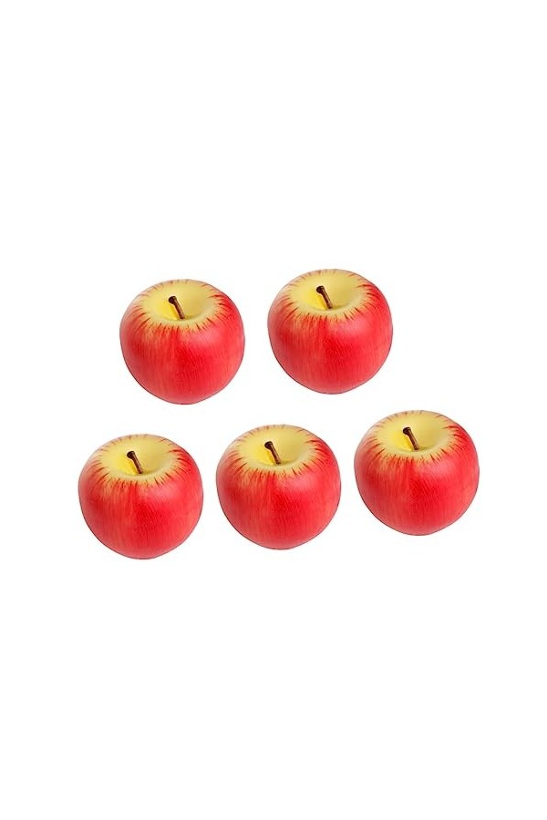 Healvian Bougies En Forme De Pomme Cadeaux De Noël Simulation De Fruits Bougies Chauffe-Plat Parfumées 5 Pièces
