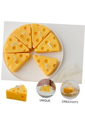 Healvian 2 Pcs Bougie Au Fromage Bougie De Luxe Atmosphère Bougie En Forme De Fromage Cadeaux Inhabituels Femmes Fête Parfum 
