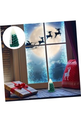 Healvian 2 Pièces Bougies de sapin de Noël bougie de noel sans flamme cadeaux photos décor le cadeau ornement de noël cadeau 