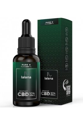LALANA - Huile PURE H avec 10% dhuile de CBD | 30ml | 3000mg de CBD | Formule améliorée: limonène et pipérine
