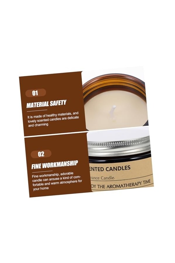 KOMBIUDA 2Pcs Bougies Parfumées Verre De Parfum De Soja