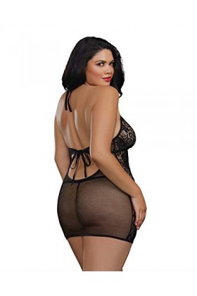 Dreamgirl Nuisette légère Grande Taille avec Dentelle et Transparence