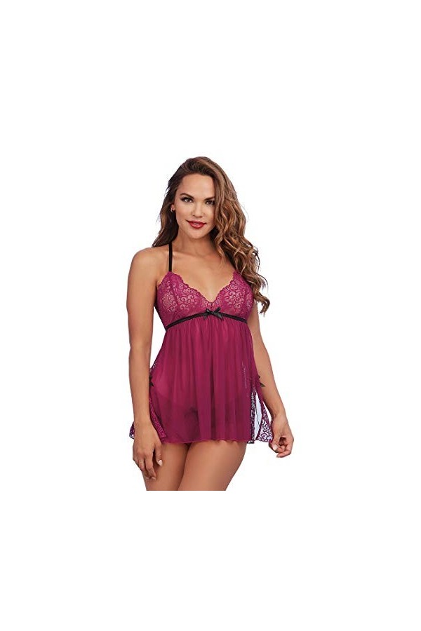 Dreamgirl 11483 Nuisette, Framboise, Small Femme