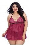 Dreamgirl 11483x Nuisette, Framboise, 1X Plus Femme